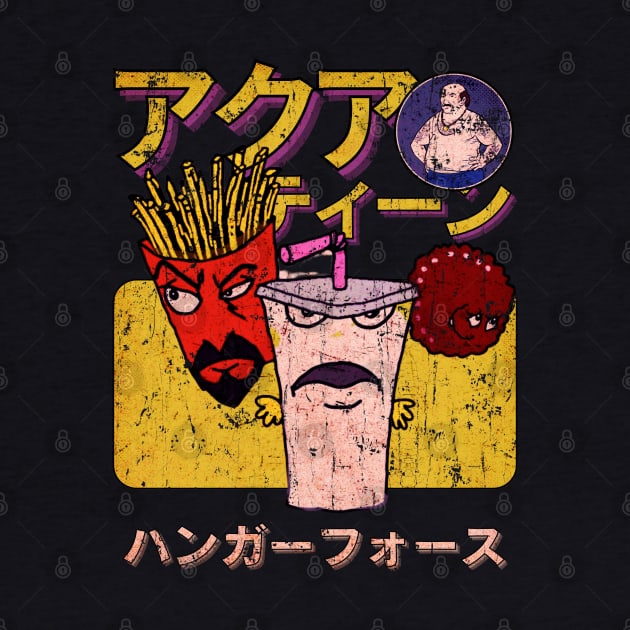 Aqua Teen Hunger Force  Japan Vintage Look Fan Art Design by We Only Do One Take